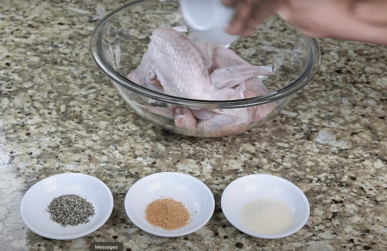 Seasoning the Turkey Wings